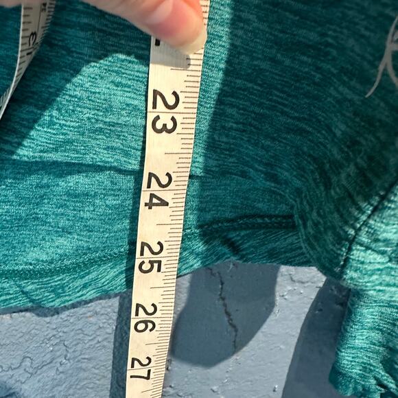 Danskin Now Small Lightweight Hoody Teal Dri More Thumb holes Yoga Workout Gym - Picture 9 of 9